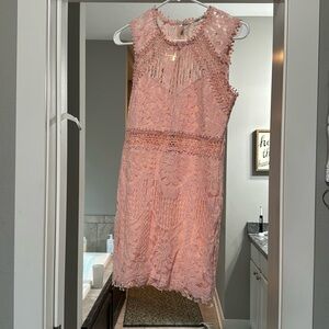 Pink lace boutique dress